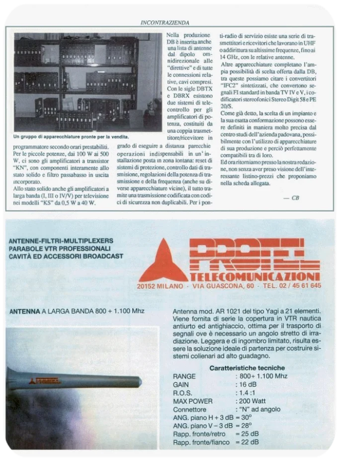 Press - Protel Antennas - Monitor year 12-1989