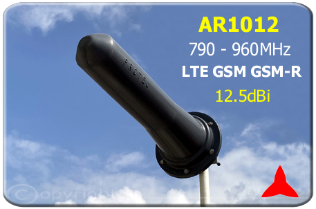 AR1012.1 Antena Yagi direccional 790-960 MHz 4G LTE GSM GSM-R 12 dBi